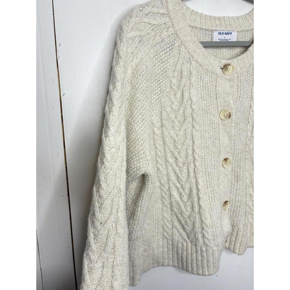 Old Navy Sweater Womens Extra Large Cableknit Cardigan Cottagecore Farmhouse - Picture 5 of 10